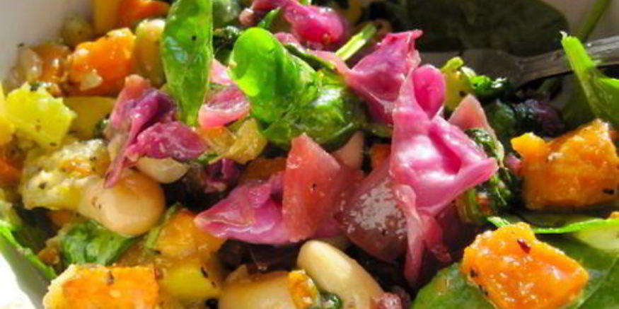 Рецепт овощей с консервированной фасолью