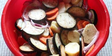 овощи, запеченные в рукаве