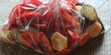 овощи, запеченные в рукаве