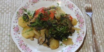 овощи, запеченные в рукаве