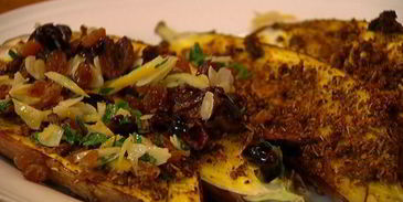 пряные баклажаны с миндальной начинкой