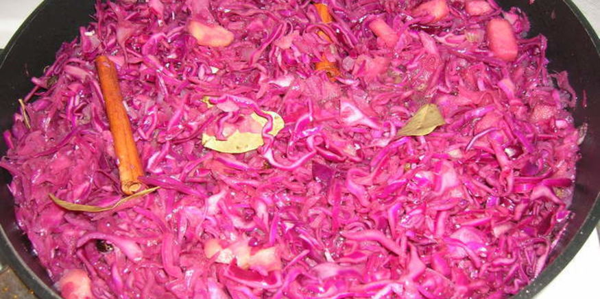 Рецепт рождественской красной капусты