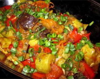 Тушеные овощи в утятнице