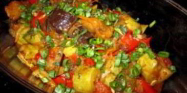 тушеные овощи в утятнице