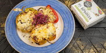 запеченные перцы с брынзой