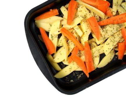 Запеченые овощи в лимонном соке со шнитт-луком