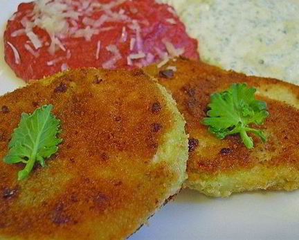 Жареная кольраби с сыром