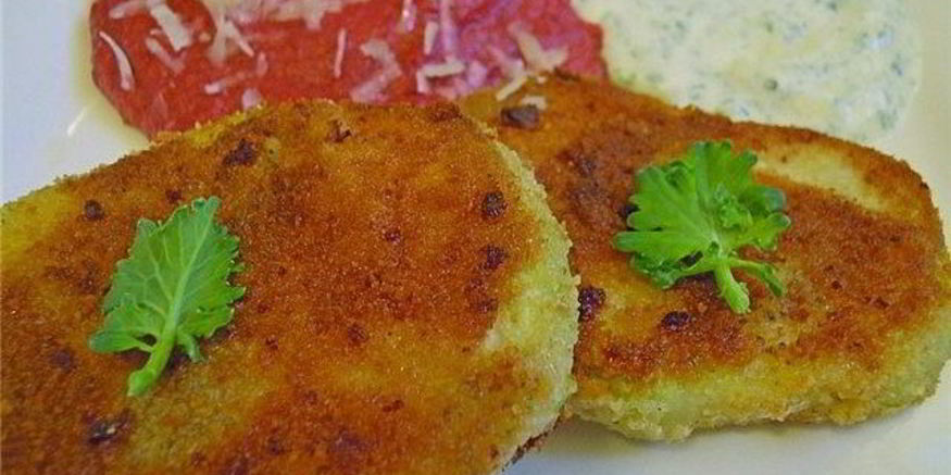 Рецепт жареной кольраби с сыром