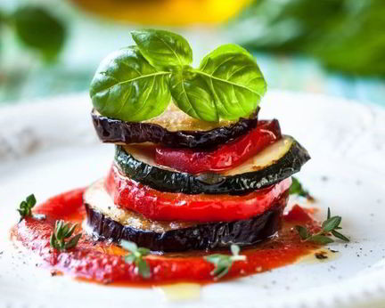 Жаренные баклажаны с чесноком