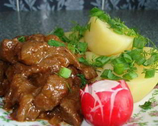 Говяжья печень по-восточному