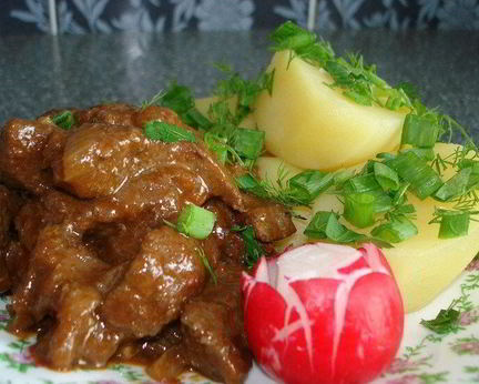 Говяжья печень по-восточному