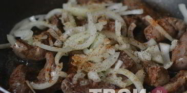 говяжья печень под сыром