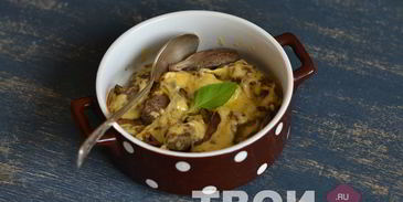 говяжья печень под сыром