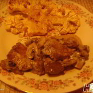 Рецепт Говяжьей печени с грибным соусом