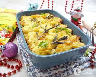 Гратен с печенью индейки