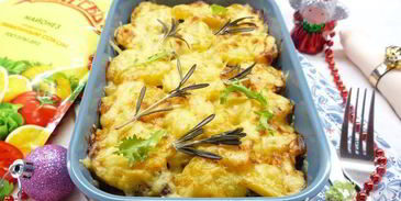 гратен с печенью индейки