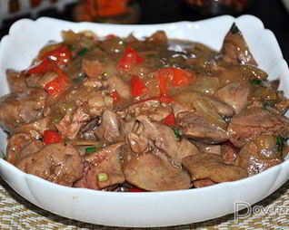 Куриная печень по-китайски