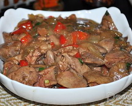 Куриная печень по-китайски