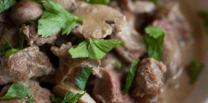 Рецепт куриной печени с грибами