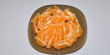 куриная печень с мандаринами