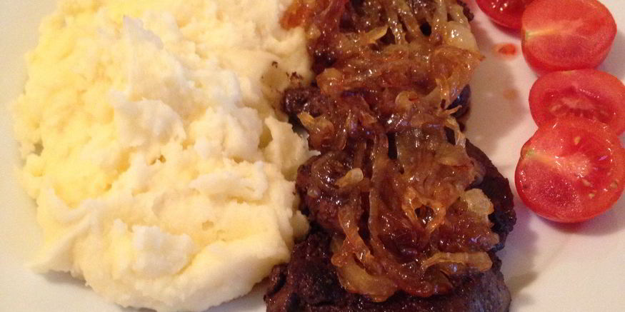 Рецепт куриной печени с медовым луком