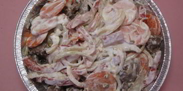 куриная печень с овощами в духовке