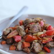 Рецепт Куриной печени с овощами