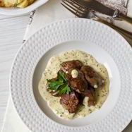 Рецепт Куриной печени со сливочно-горчичным соусом