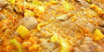 куриная печень, тушенная с овощами золотая осень