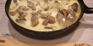 куриная печень в сливках