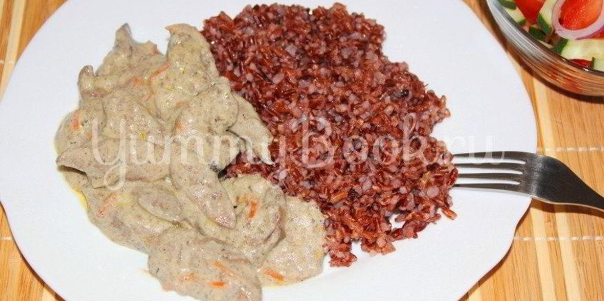 Рецепт куриной печени в сливочном соусе с карри