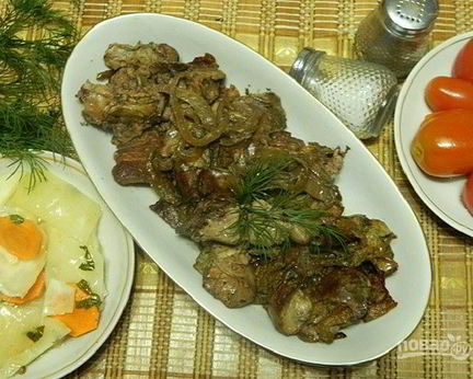 Куриная печень, запеченная в фольге