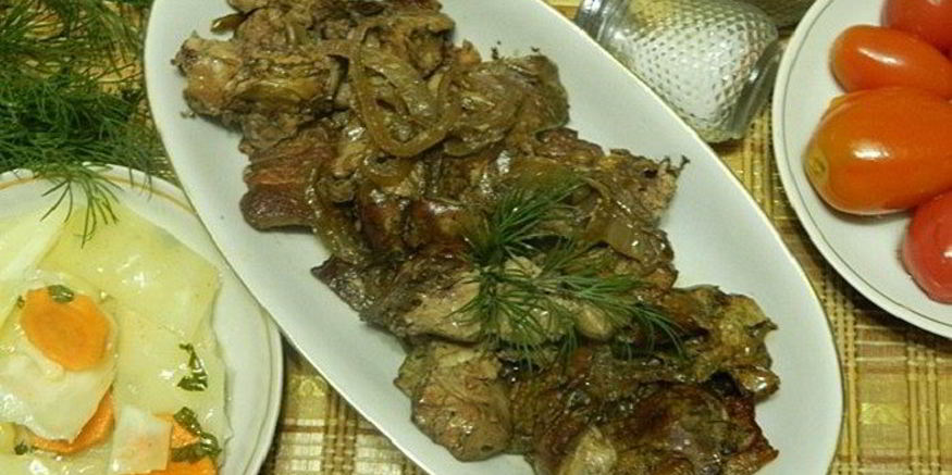 Рецепт куриной печени, запеченной в фольге