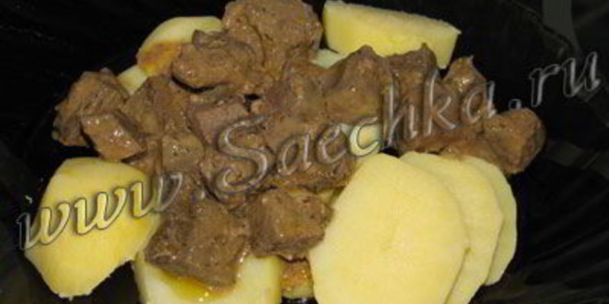 Рецепт куриной печенки с грибами