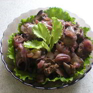 Рецепт Куриной печенки с красным луком в красном вине