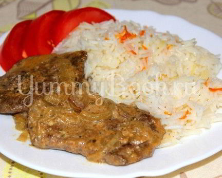 Нежная печень в сметане