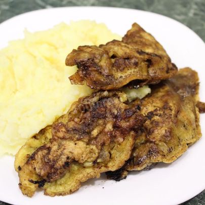 Отбивные из печени в кляре
