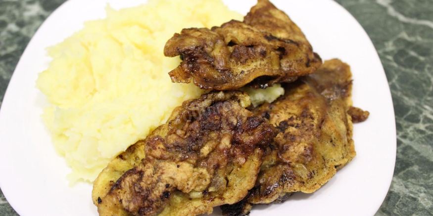 Рецепт отбивных из печени в кляре