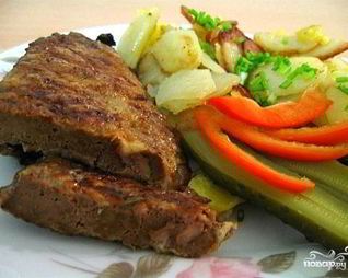 Отбивные из печени