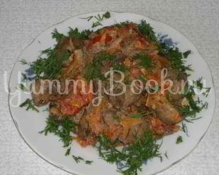 Печень куриная жареная