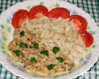 Печень по-строгановски