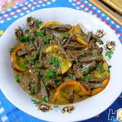 Печень с апельсинами