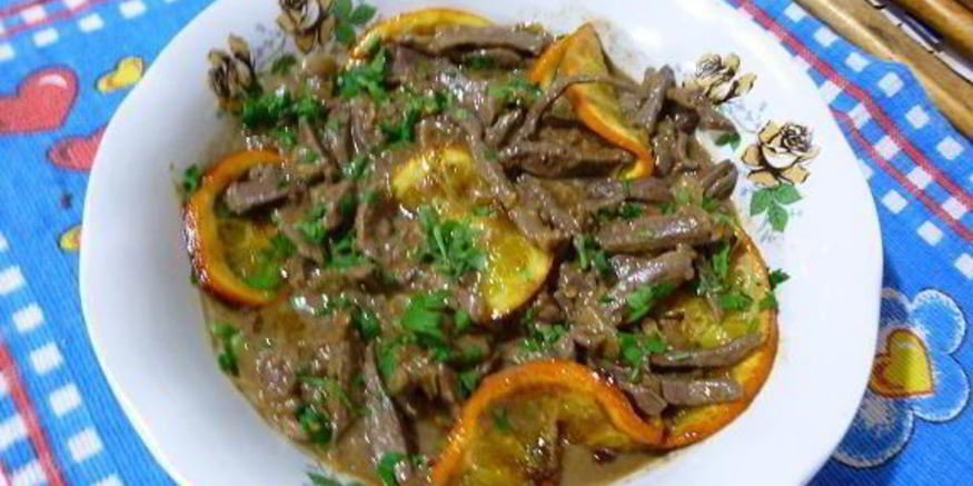 Рецепт печени с апельсинами