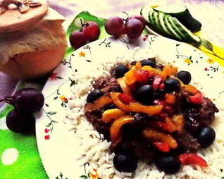 Печень с луковым конфитюром