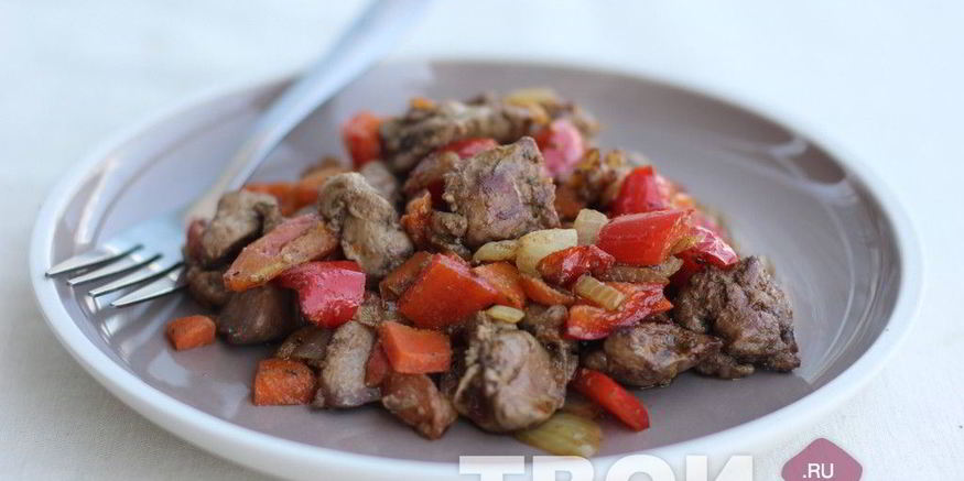 Рецепт печени с овощами