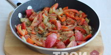 печень с овощами