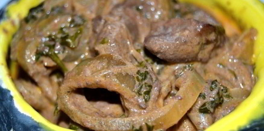 Рецепт печени с томатной пастой