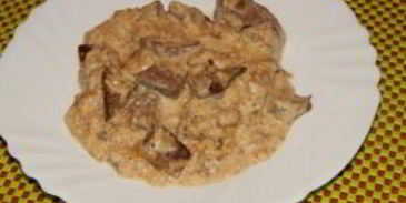 печень со сметаной