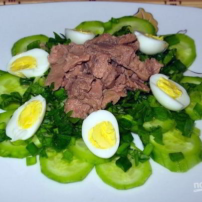 Печень трески с яйцом