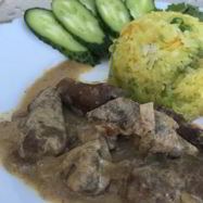 Рецепт Печени, тушенной в сметане